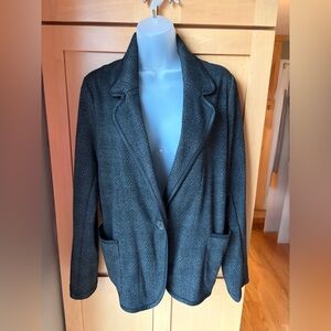 Heath Ceramics Dark Charcoal Textured Knit Blazer